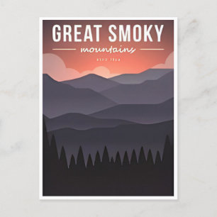 Great Smoky Mountains Nationalpark Vintag Postkarte