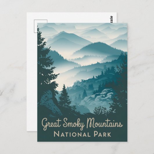 Great Smoky Mountains Nationalpark Vintag Postkarte (Vorne/Hinten)