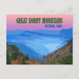 Great Smoky Mountains Nationalpark Vintag Postkarte