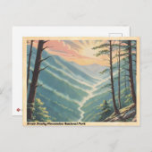 Great Smoky Mountains Nationalpark Vintag Postkarte (Vorne/Hinten)