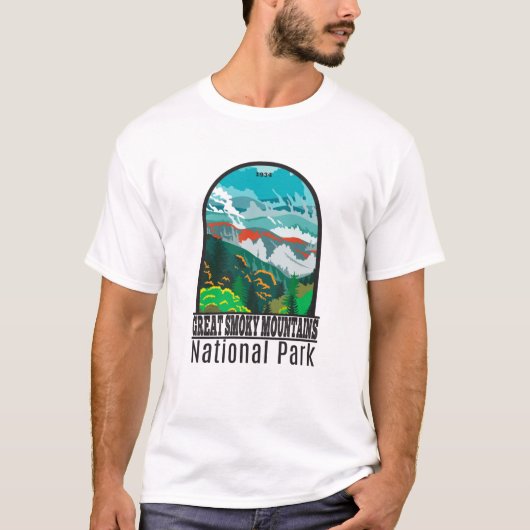 Great Smoky Mountains Nationalpark Vintag T-Shirt (Vorderseite)