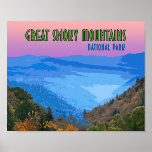 Great Smoky Mountains Nationalpark Vintage Poster