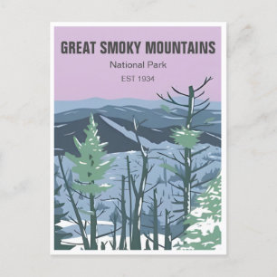 Great Smoky Mountains Nationalpark Vintage Postkarte