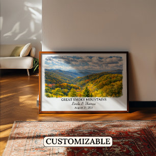 Great Smoky Mountains North Carolina Aquarell Poster