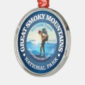 Great Smoky Mountains NP (Hiker C) Silbernes Ornament (Links)