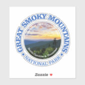 Great Smoky Mountains NP (rd)2 Aufkleber (Blatt)