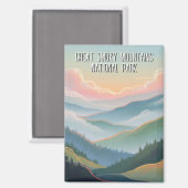 Great Smoky Mountains Reise Magnet (Vorderseite/Rückseite)