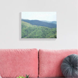 Great Smoky Mountains Szene 12" x 9" Leinwanddruck
