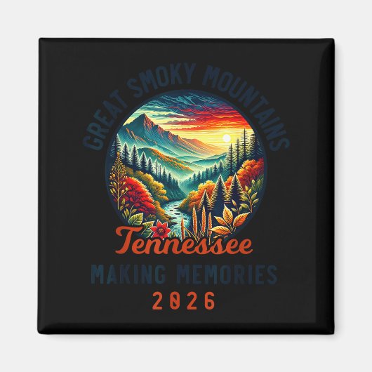 Great Smoky Mountains Tennessee 2026 Geon Forge, V Magnet (Vorne)