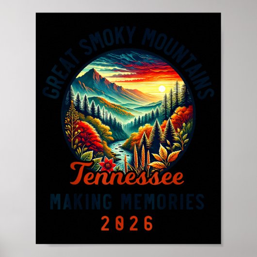 Great Smoky Mountains Tennessee 2026 Geon Forge, V Poster (Vorne)