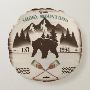 Great Smoky Mountains, TN Bär Rundes Kissen