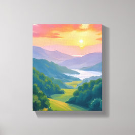 Great Smoky Mountains Travel Painting Leinwanddruck