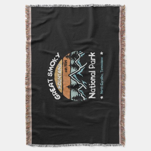 Great Smoky Mountains US National Park Camping Decke (Vorderseite Vertikal)