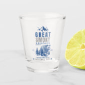Great Smoky Mountains Vintage Bear – National Park Schnapsglas (Vorderseite)