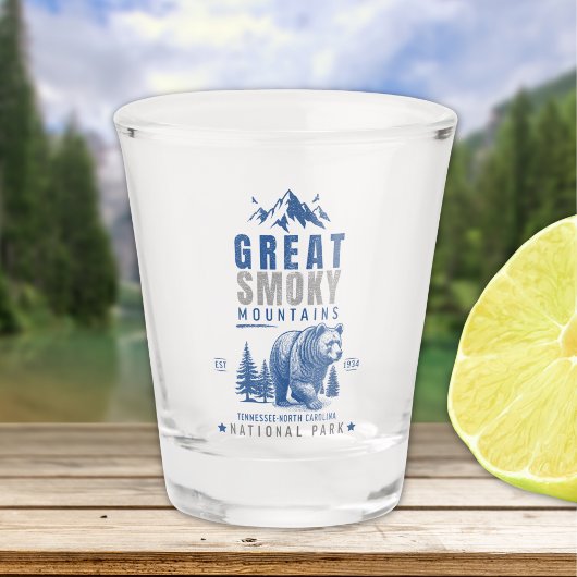 Great Smoky Mountains Vintage Bear – National Park Schnapsglas