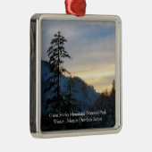 Great Smoky Mountains-Winter-Sonnenuntergang Silbernes Ornament (Rechts)