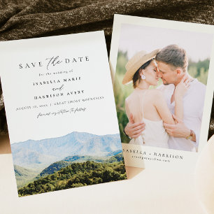 Great Smoky Mountains Ziel Save the Date Einladung