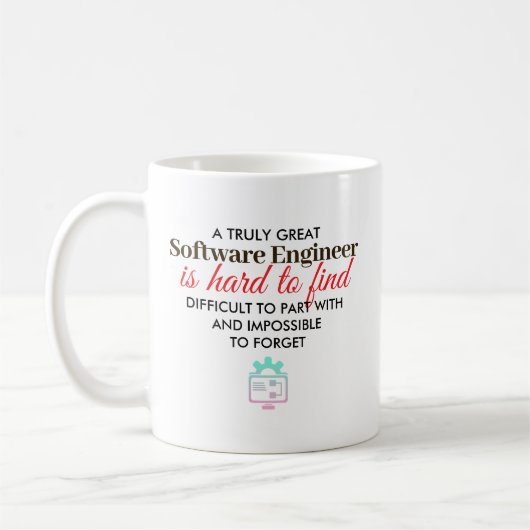 Great Software Engineer Personalized Name Gift Kaffeetasse (Links)