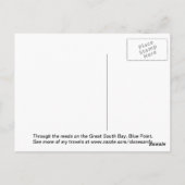 Great South Bay an Blue Point, NY Postkarte (Rückseite)