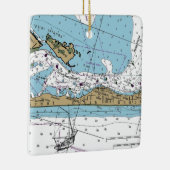 Great South Beach NY Chart Keramikornament (Rechts)