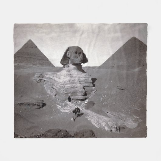 Great Sphinx & Giza Pyramids Necropolis Ägypten Fleecedecke (Vorderseite (Horizontal))