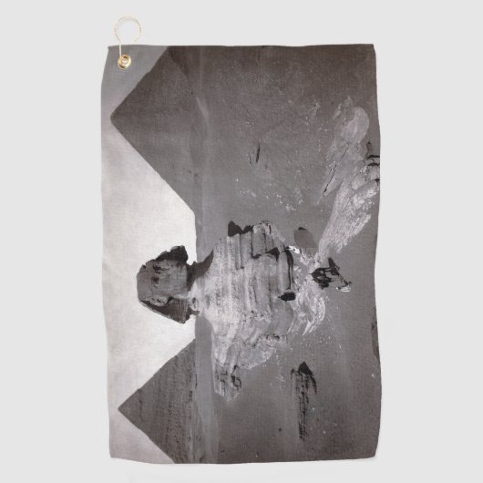 Great Sphinx & Giza Pyramids Necropolis Ägypten Golfhandtuch (Vorderseite)