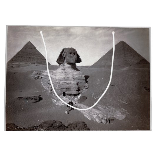 Great Sphinx & Giza Pyramids Necropolis Ägypten Große Geschenktüte (Rückseite)