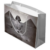 Great Sphinx & Giza Pyramids Necropolis Ägypten Große Geschenktüte (Rückseite Schrägansicht)