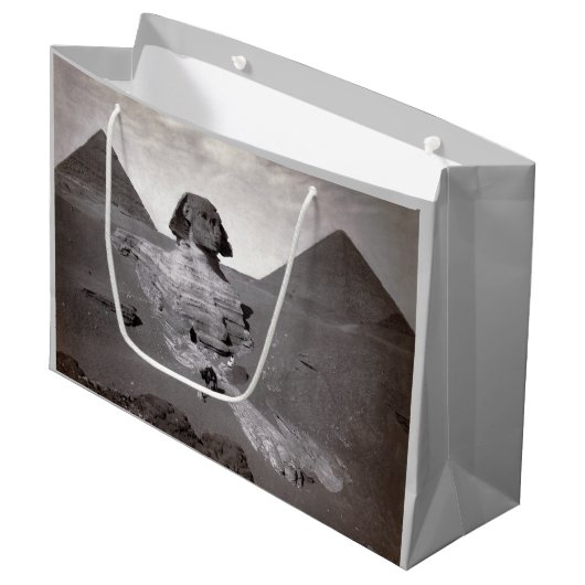 Great Sphinx & Giza Pyramids Necropolis Ägypten Große Geschenktüte (Vorderseite Schrägansicht)