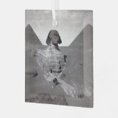 Great Sphinx & Giza Pyramids Necropolis Ägypten Ornament Aus Glas (Vorderseite links)