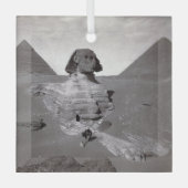 Great Sphinx & Giza Pyramids Necropolis Ägypten Ornament Aus Glas (Vorderseite)
