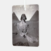 Great Sphinx & Giza Pyramids Necropolis Ägypten Ornament Aus Metall (Vorderseite links)