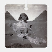 Great Sphinx & Giza Pyramids Necropolis Ägypten Ornament Aus Metall (Rückseite)