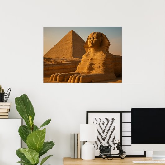 Great Sphinx & Pyramiden Wall Art Poster (Heimbüro)