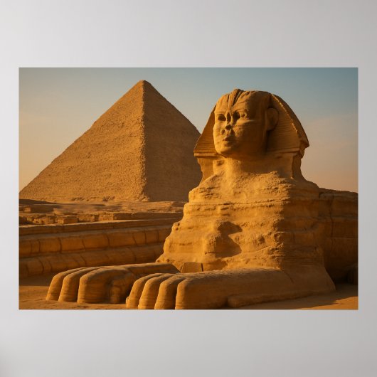 Great Sphinx & Pyramiden Wall Art Poster (Vorne)