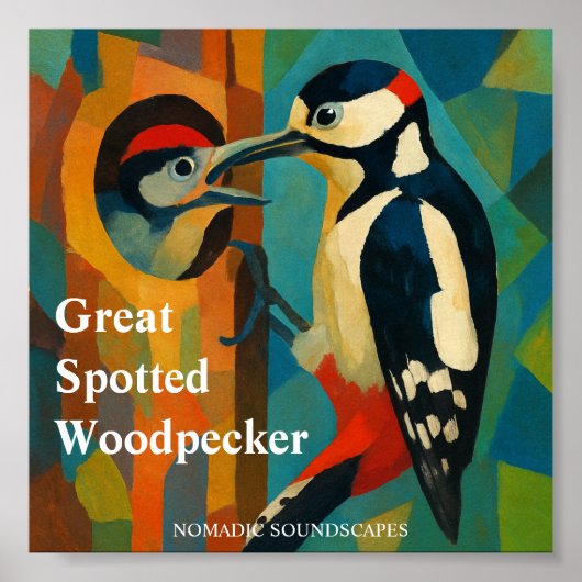 Great Spotted Woodpecker Album Cover Poster (Vorne)