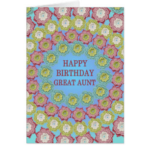 Great Tante Birthday Crochet Blume
