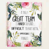Great Team thank you gift Amazing team quote Planer (Vorderseite)