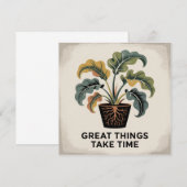 Great Things Take Time Einladung (Vorne/Hinten)