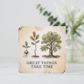 Great Things Take Time Einladung (Stehend Vorderseite)