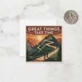 Great Things Take Time Mitteilungskarte (Vorderseite/Rückseite Beispiel)