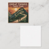 Great Things Take Time Mitteilungskarte (Vorne/Hinten)