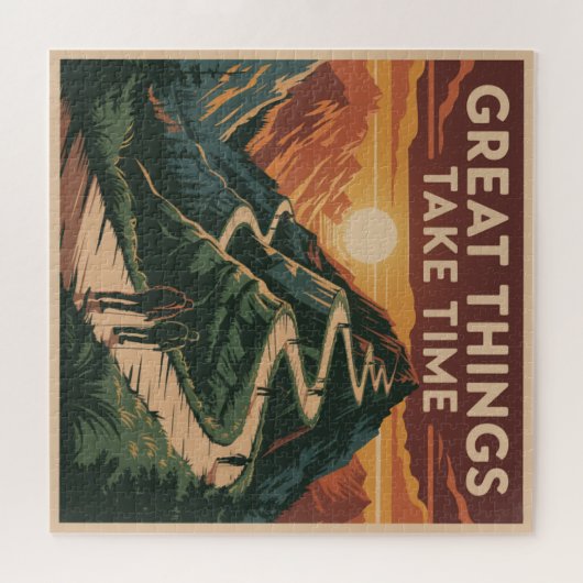 Great Things Take Time Puzzle (Horizontal)