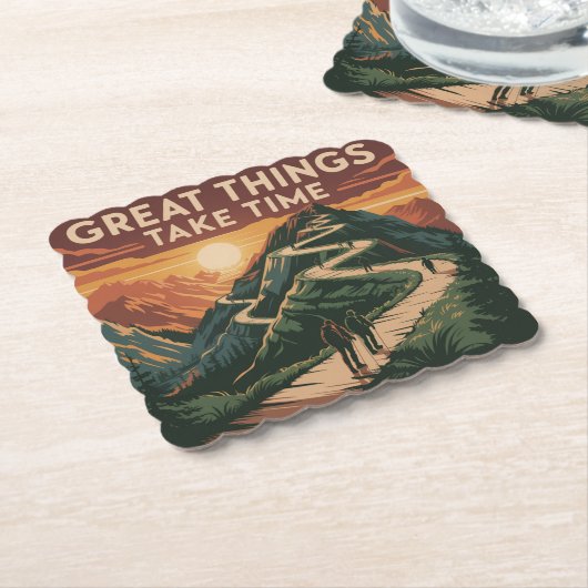 Great Things Take Time Untersetzer (angewinkelt)