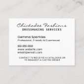 Great Tit Chickadee Bird farbenfrohe Blume Visitenkarte (Rückseite)