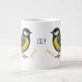 Great Tit Personalized Bird Mug Jumbo-Tasse (Vorderseite)