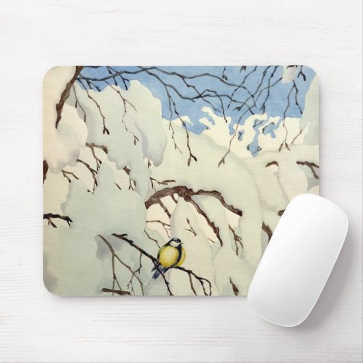Great Tit - Theodor Severin Kittelsen Mousepad (Mit Mouse)