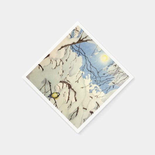 Great Tit - Theodor Severin Kittelsen Serviette (Ecke)