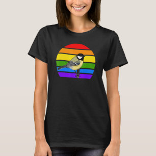 Great Titmouse Rainbow Bird Birdwatcher Songbird D T-Shirt