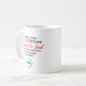 Great Truck Driver Personalized Name Gift Kaffeetasse (Vorderseite Links)